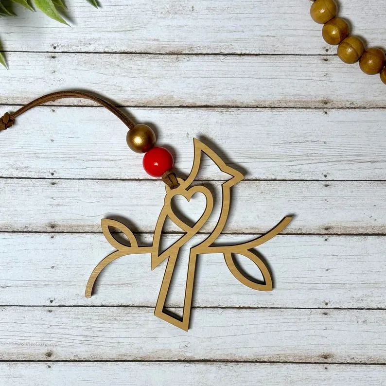 cardinal memorial ornament, Grieving Gift, hello from heaven story card ornament, memorial gifts