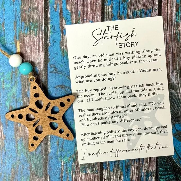 Starfish story teacher appreciation gift, It matters to this one, preschool teacher gifts, daycare gifts, teacher stocking stuffer gift