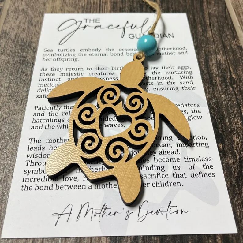 🐢Sea turtle ornament • wood ornament