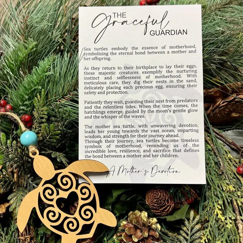 🐢Sea turtle ornament • wood ornament