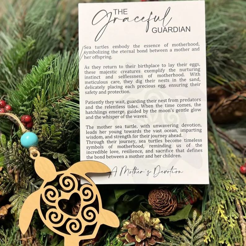 🐢Sea turtle ornament • wood ornament