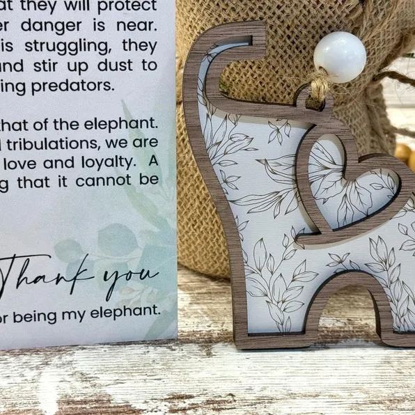 🐘Floral Sister elephant ornament