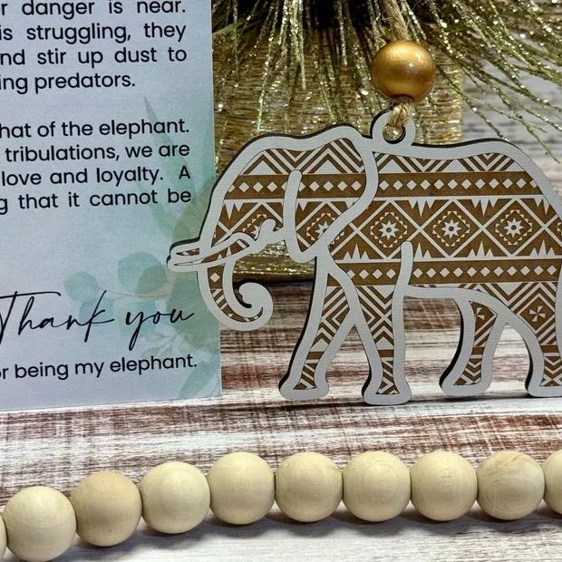 🐘Sisterhood mandala elephant ornament