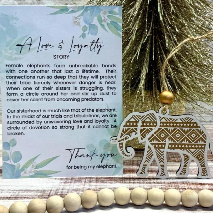 🐘Sisterhood mandala elephant ornament