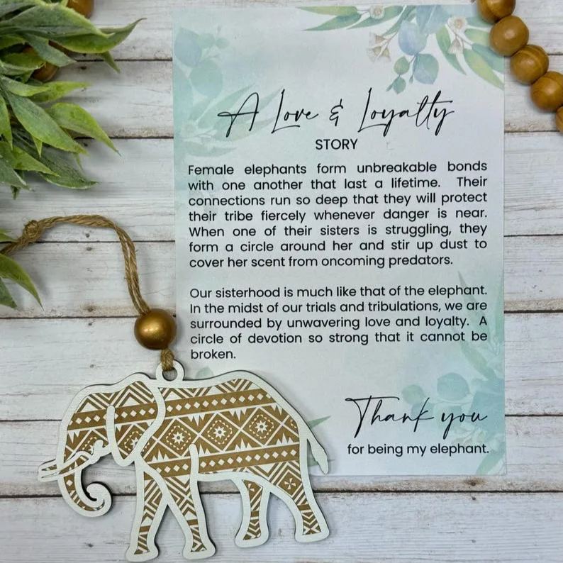 🐘Sisterhood mandala elephant ornament