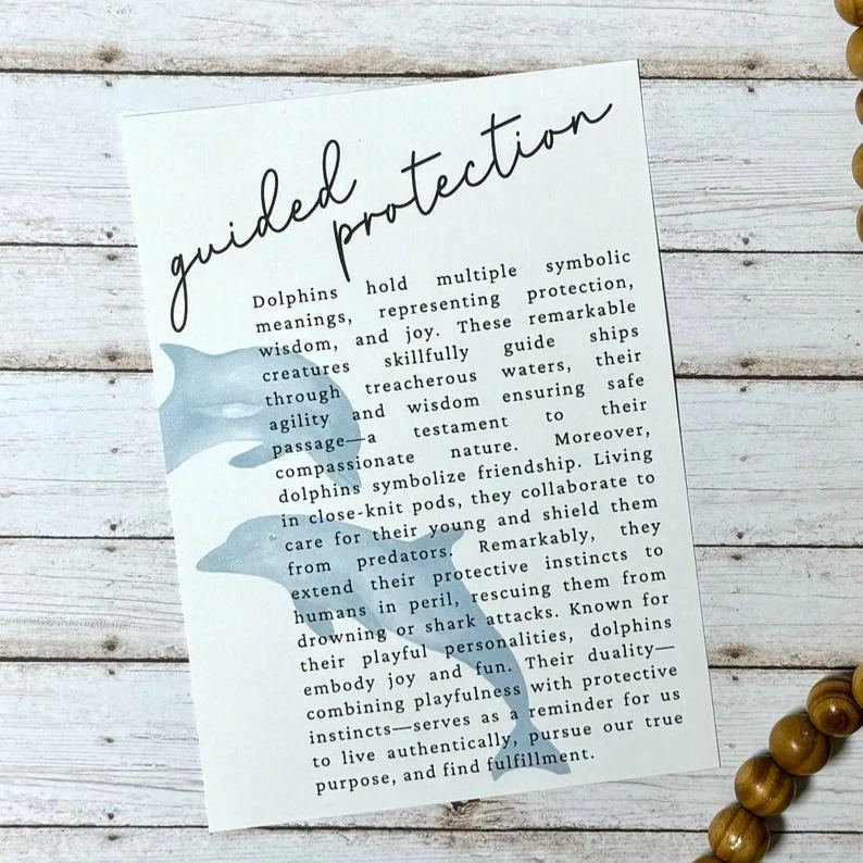 Dolphin Christmas tree wood ornament, Encouragement story card gift, personal growth gift, dolphin gifts, Christmas stocking stuffers