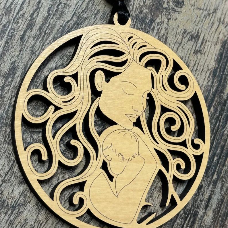 Mother’s Day gift - mother and child ornament--Gift for her