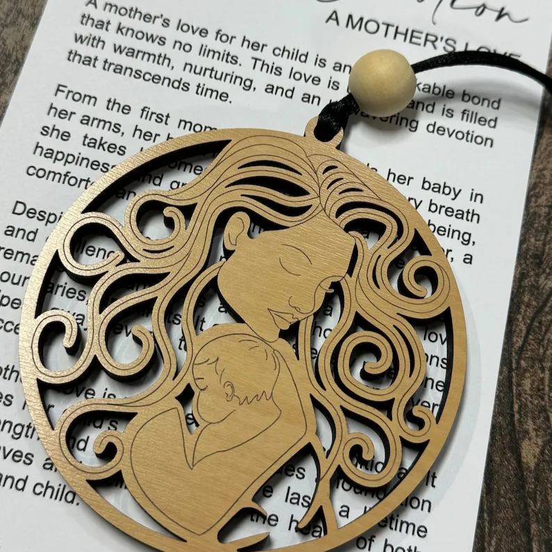 Mother’s Day gift - mother and child ornament--Gift for her