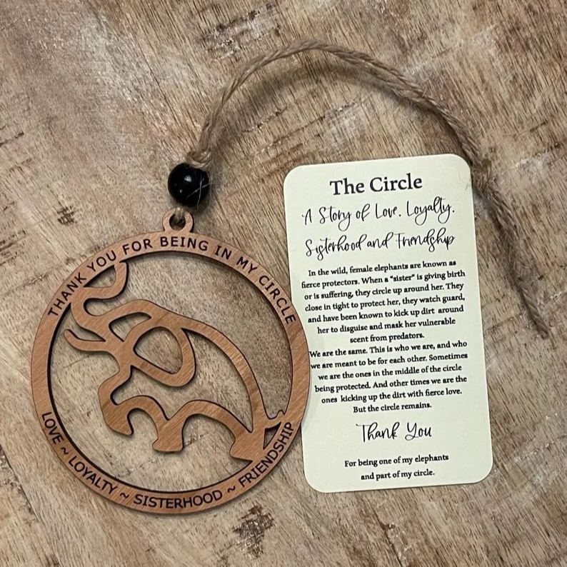 The Circle- A story of Love, Loyalty, Sisterhood & Friendship Elephant ornament gift