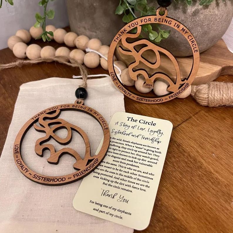 The Circle- A story of Love, Loyalty, Sisterhood & Friendship Elephant ornament gift