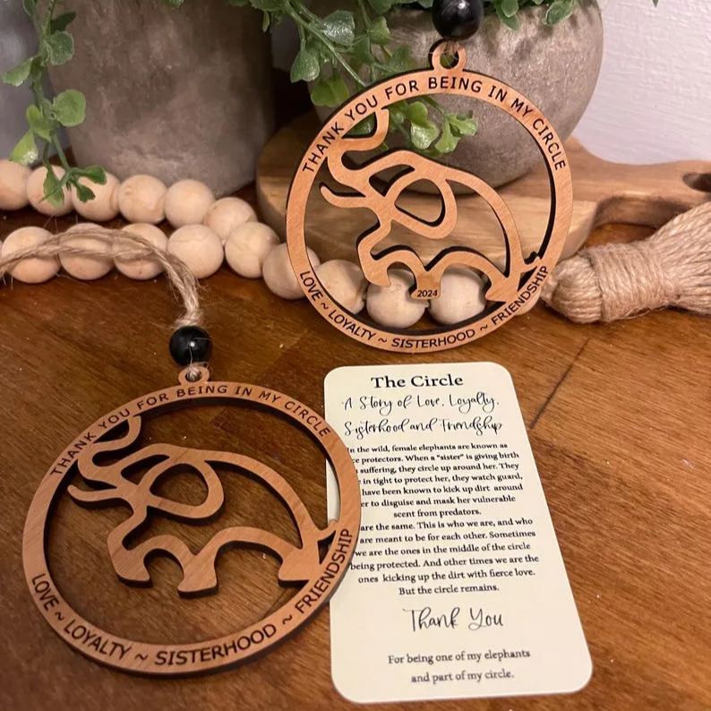 The Circle- A story of Love, Loyalty, Sisterhood & Friendship Elephant ornament gift