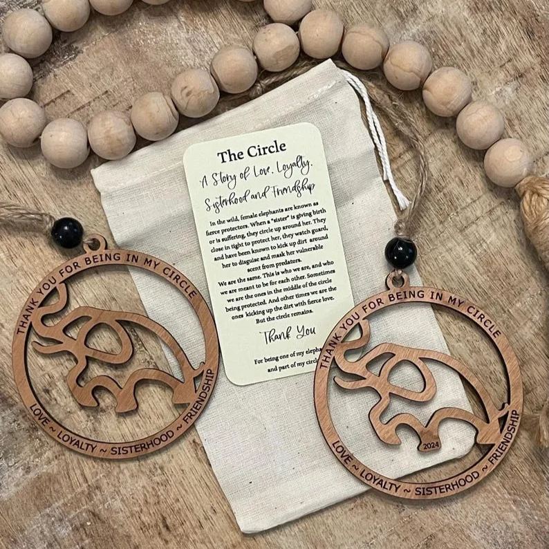 The Circle- A story of Love, Loyalty, Sisterhood & Friendship Elephant ornament gift