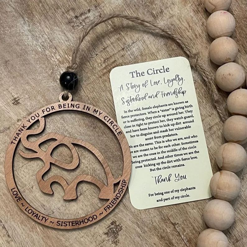 The Circle- A story of Love, Loyalty, Sisterhood & Friendship Elephant ornament gift