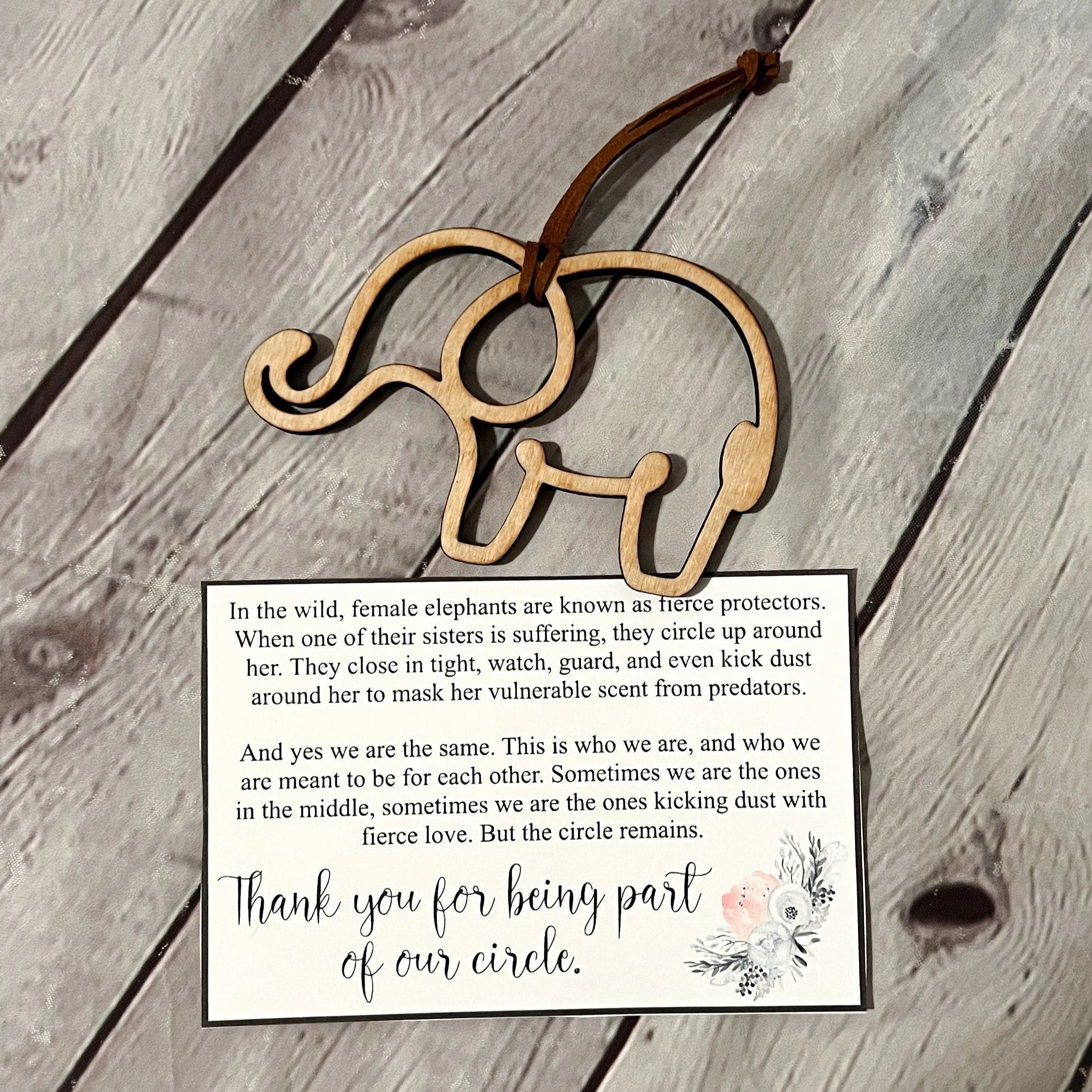 Sisterhoood Elephant Tribe Ornament / Besties and Friendship Ornament 