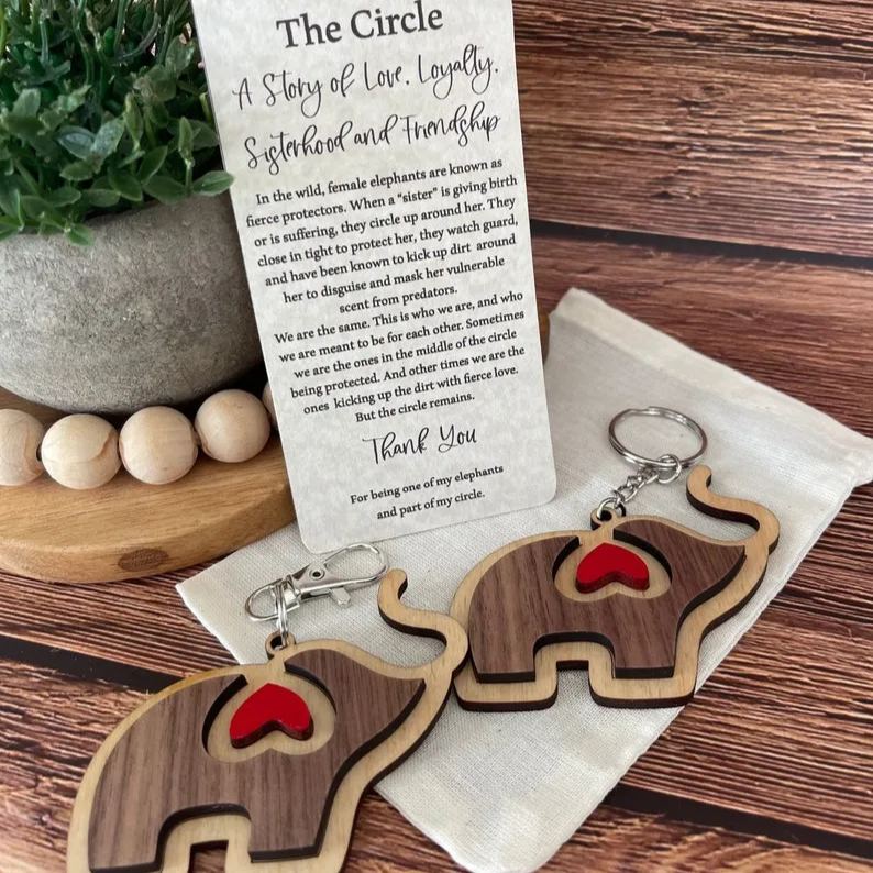 Sisterhood Elephant Ornament -- Story of Love & Loyalty