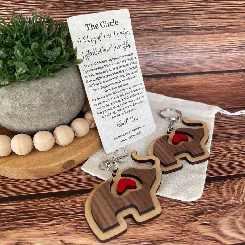 Sisterhood Elephant Ornament -- Story of Love & Loyalty