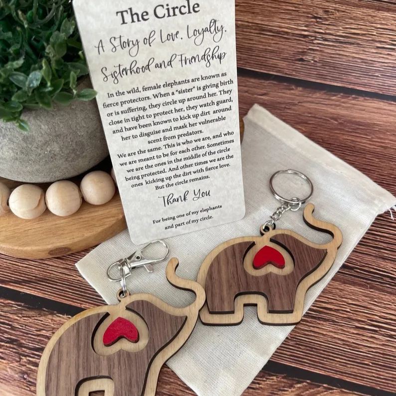 Sisterhood Elephant Ornament -- Story of Love & Loyalty