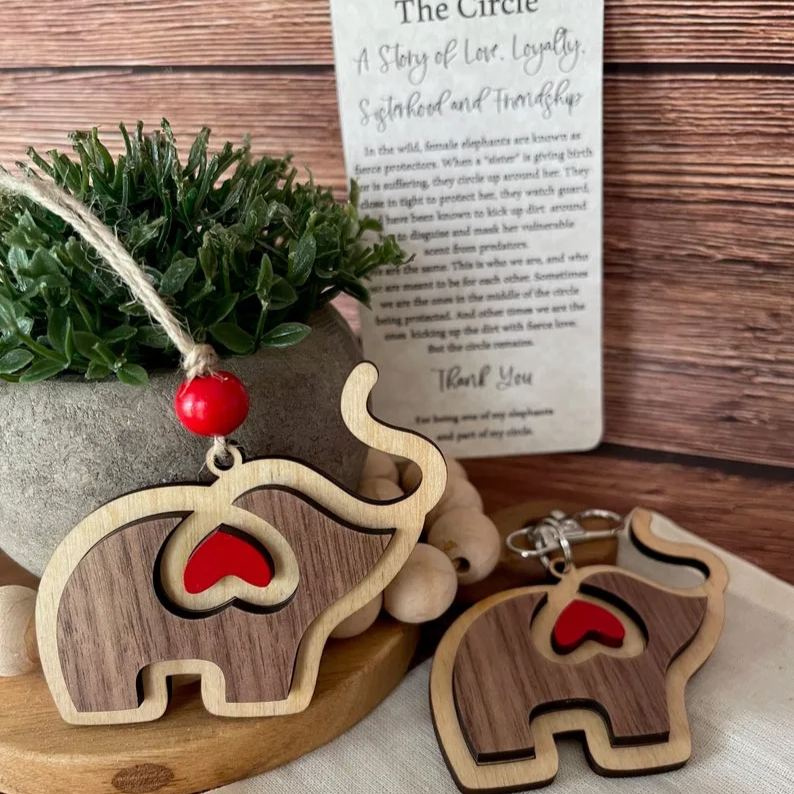 Sisterhood Elephant Ornament -- Story of Love & Loyalty