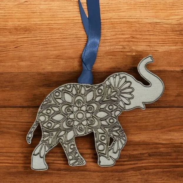 Sisterhood Best Friends Unbreakable Bond Mandala Elephant Ornament