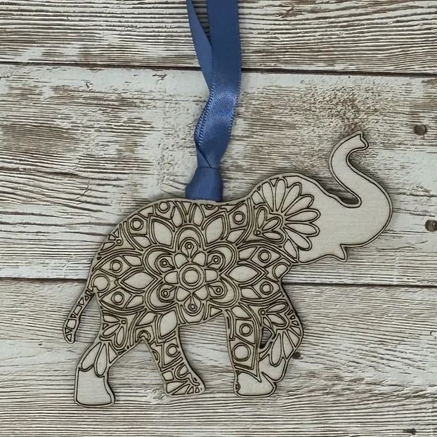 Sisterhood Best Friends Unbreakable Bond Mandala Elephant Ornament