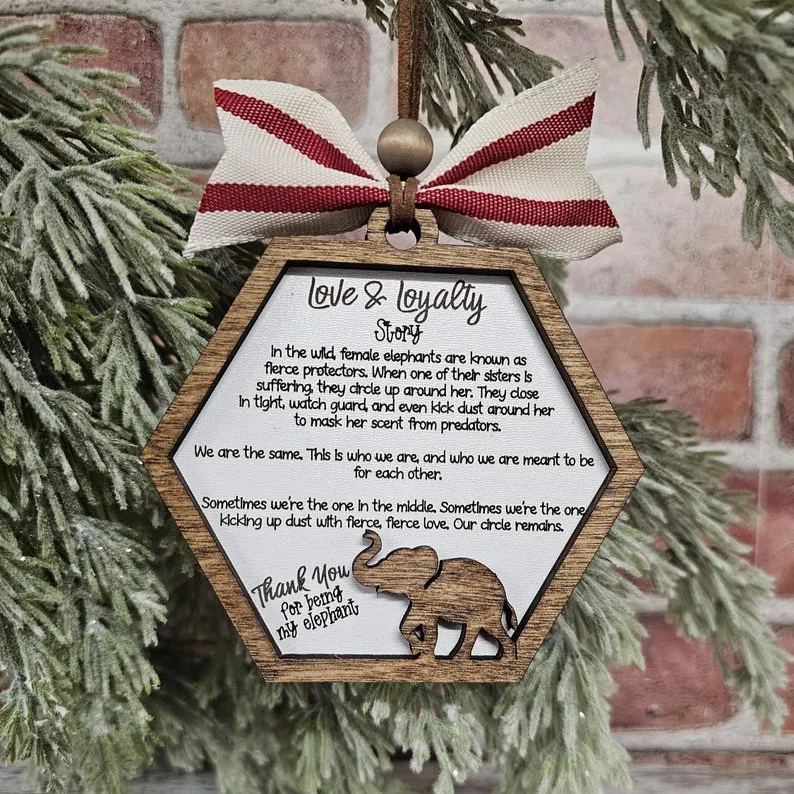 Friend Ornament | Love and Loyalty Elephant Ornament | Friendship