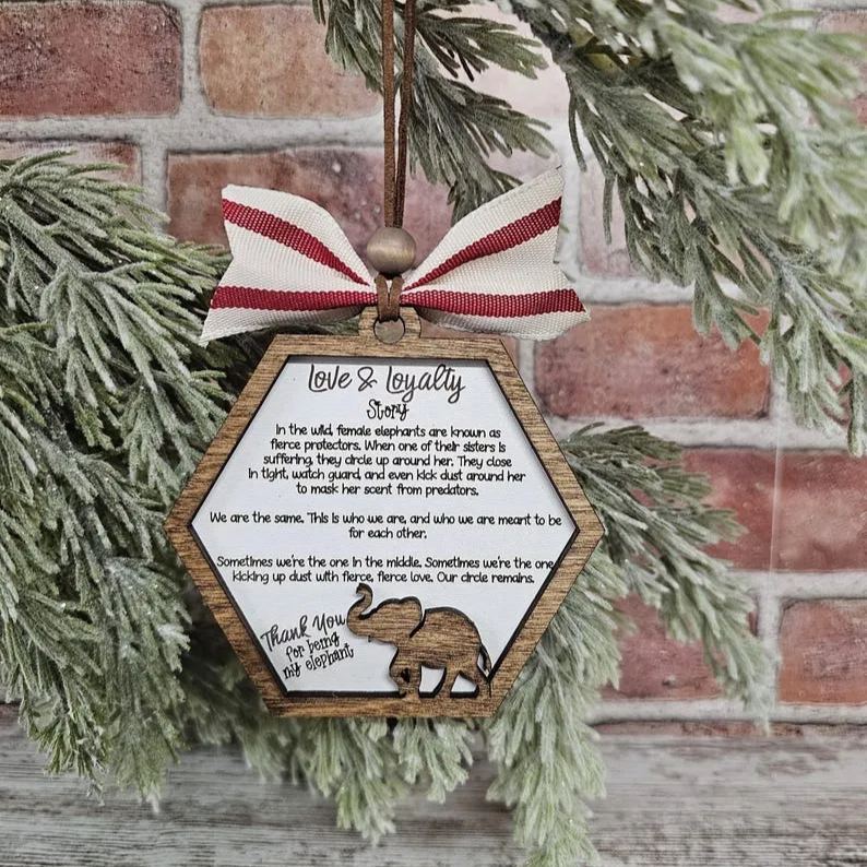 Friend Ornament | Love and Loyalty Elephant Ornament | Friendship