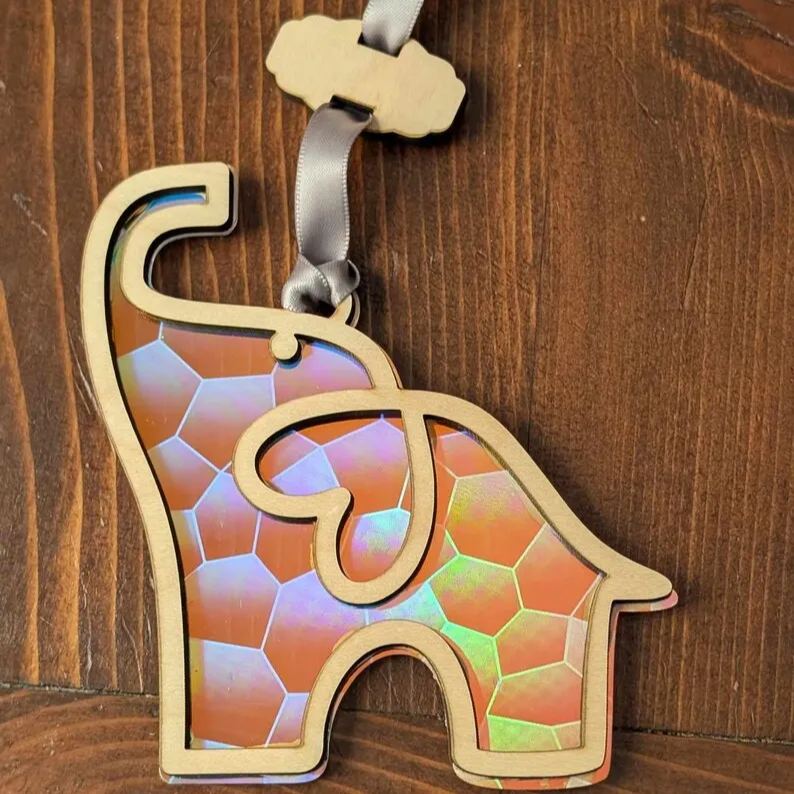 Inspirational Elephant Car Charm, Car Accessories, Window Hanger, Ornament, Sisters, Suncatcher, Birthday Gift, Christmas Gift