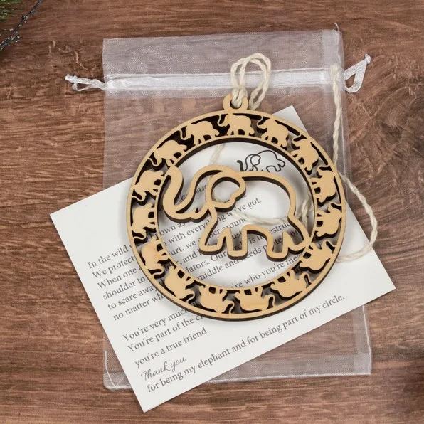 Elephant Friendship Ornament, Friendship Ornament, Sisterhood Gift Exchange Best Friends Forever, Story of Love and Loyalty