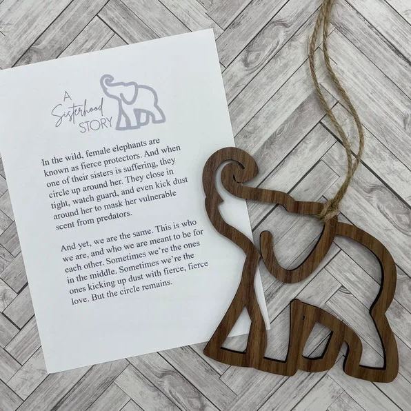 Sisterhood Friendship Elephant Ornament🐘