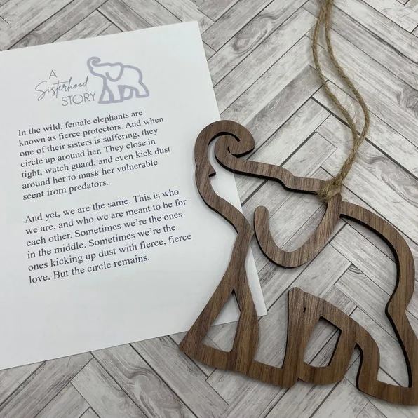 Sisterhood Friendship Elephant Ornament🐘