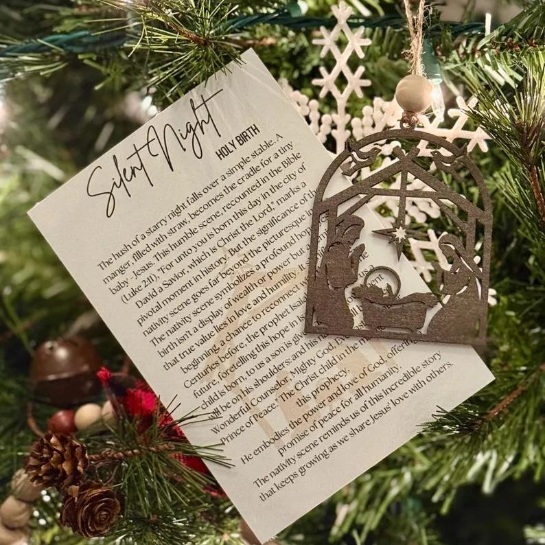 Silent Night Nativity Ornament