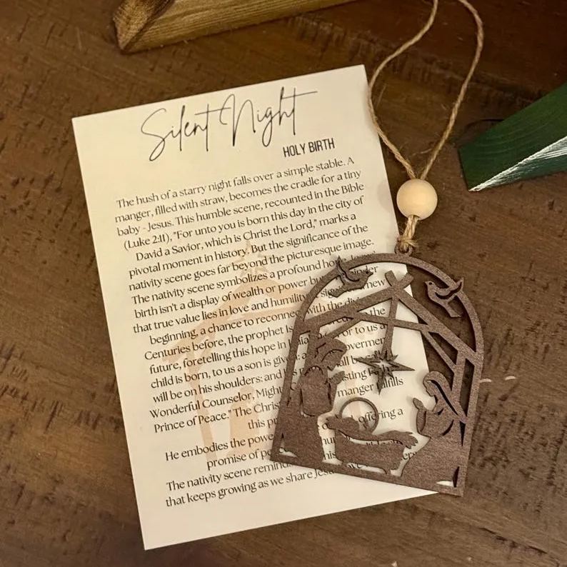Silent Night Nativity Ornament
