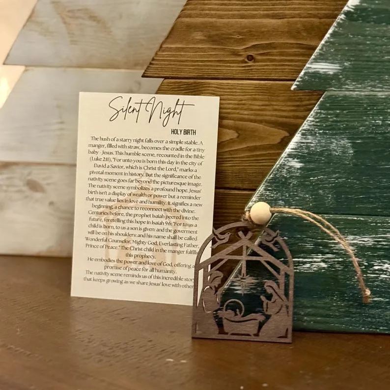 Silent Night Nativity Ornament