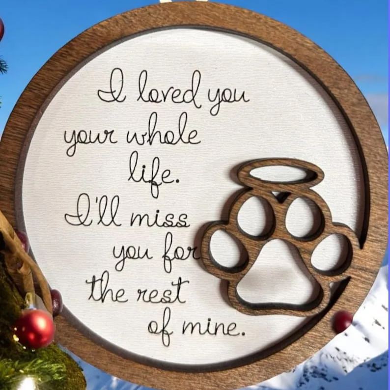 Ornament I love you!  Memorial Pet