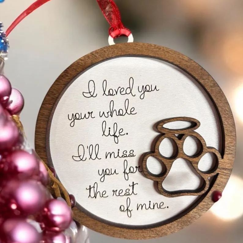 Ornament I love you!  Memorial Pet