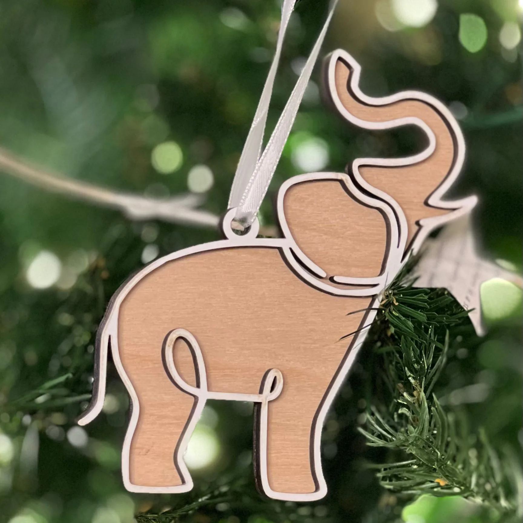 Female Friendship Elephant Ornament