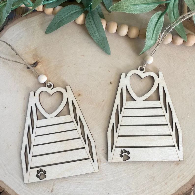 Rainbow bridge pet ornament || Story card ornament