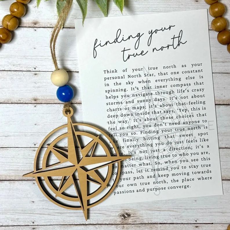 Graduation gift true north compass ornament|| Class of 2025 graduation keepsake