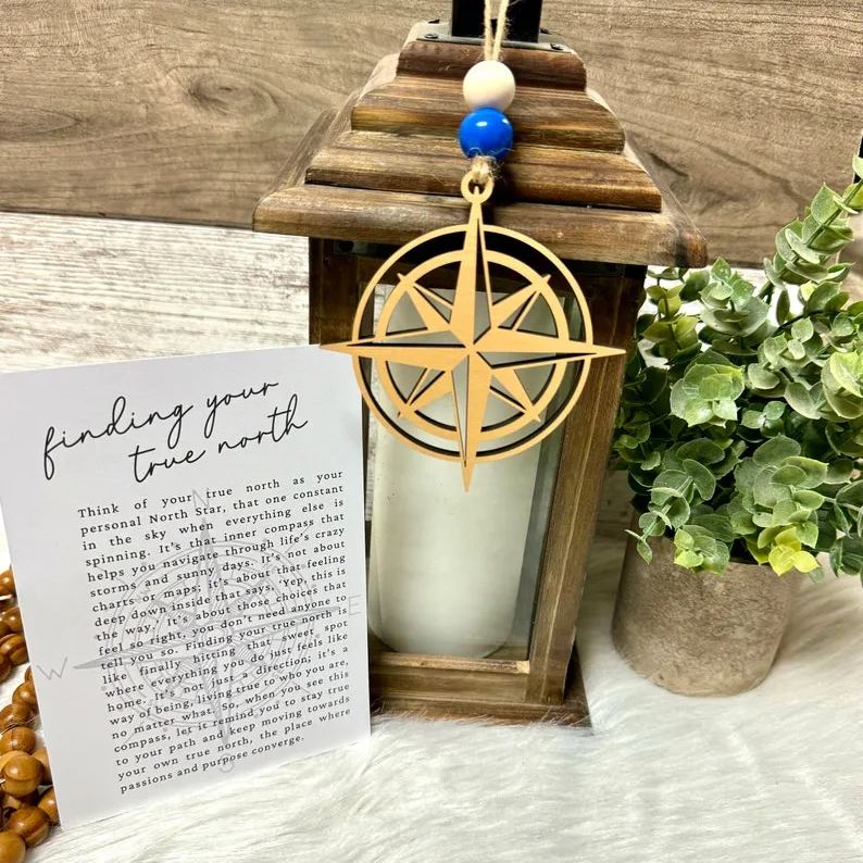 Graduation gift true north compass ornament|| Class of 2025 graduation keepsake