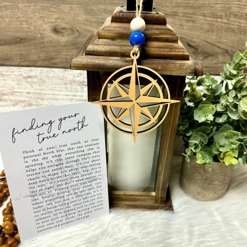 Graduation gift true north compass ornament|| Class of 2025 graduation keepsake