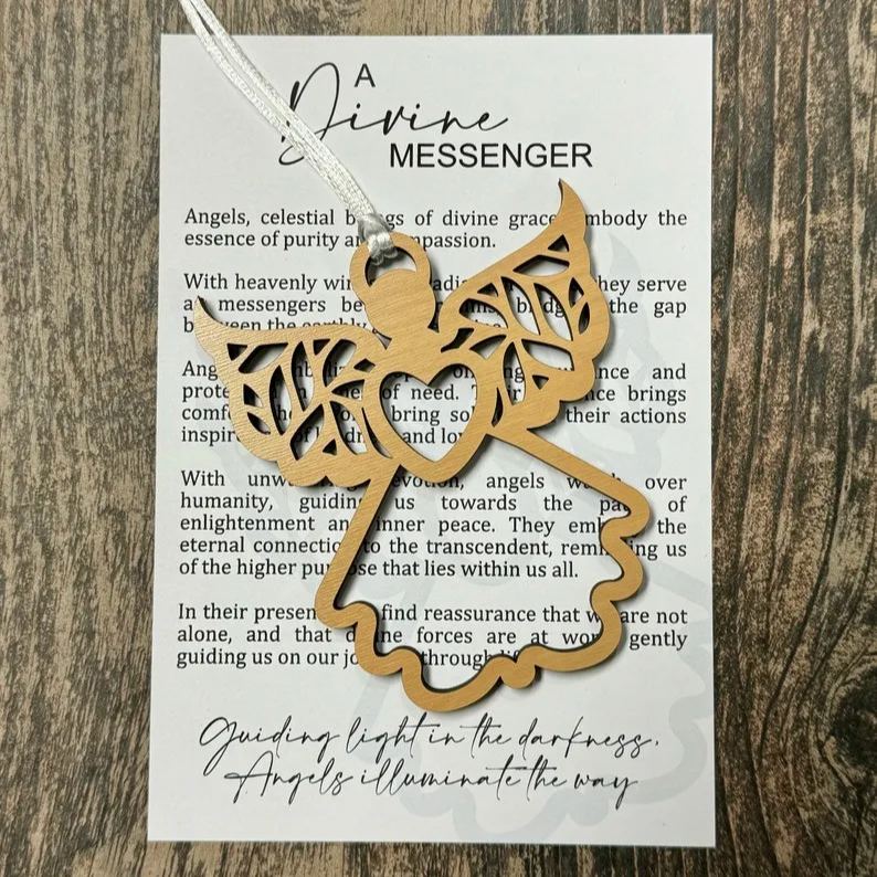 Angel Ornament sign from heaven story card