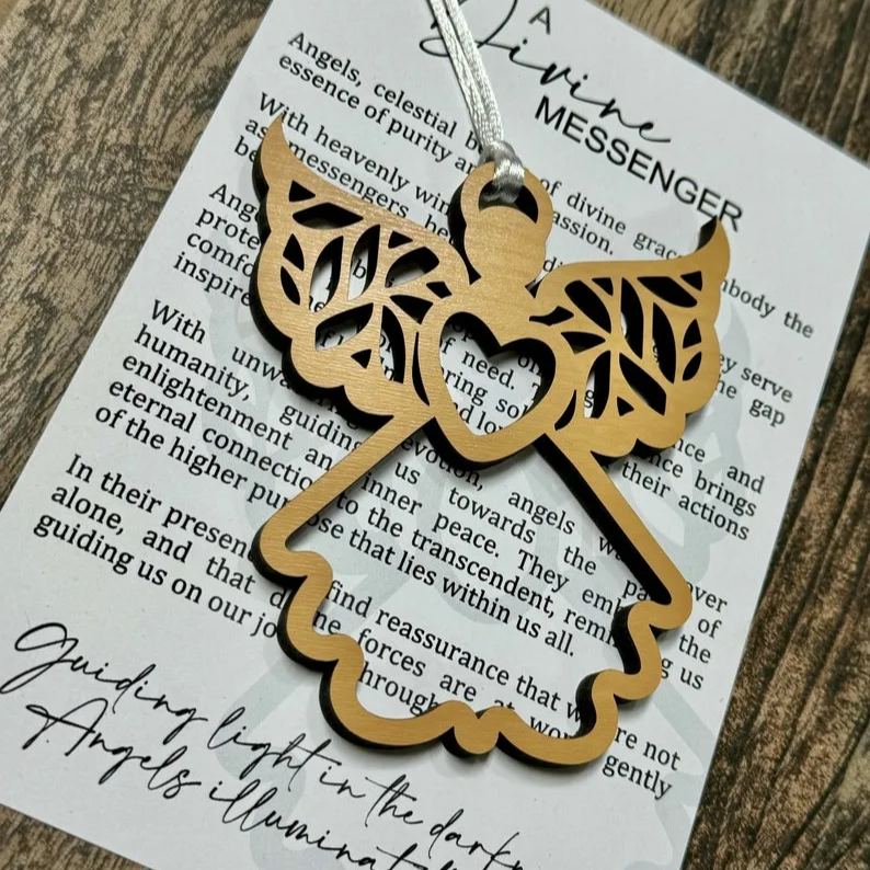 Angel Ornament sign from heaven story card