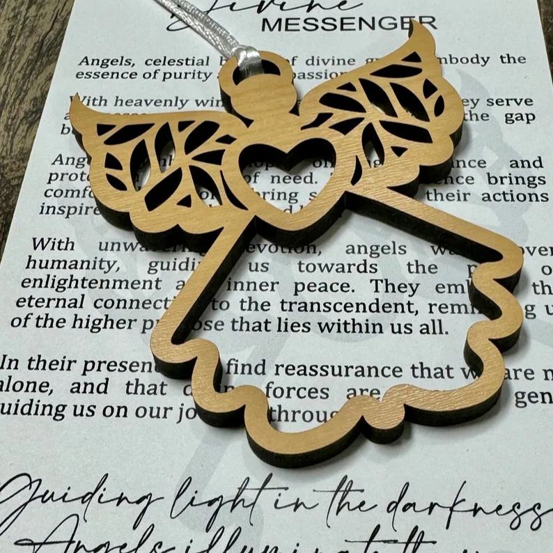 Angel Ornament sign from heaven story card