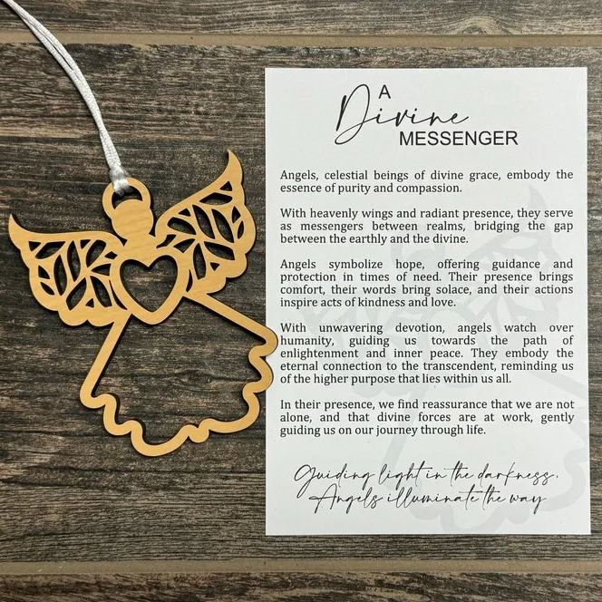 Angel Ornament sign from heaven story card