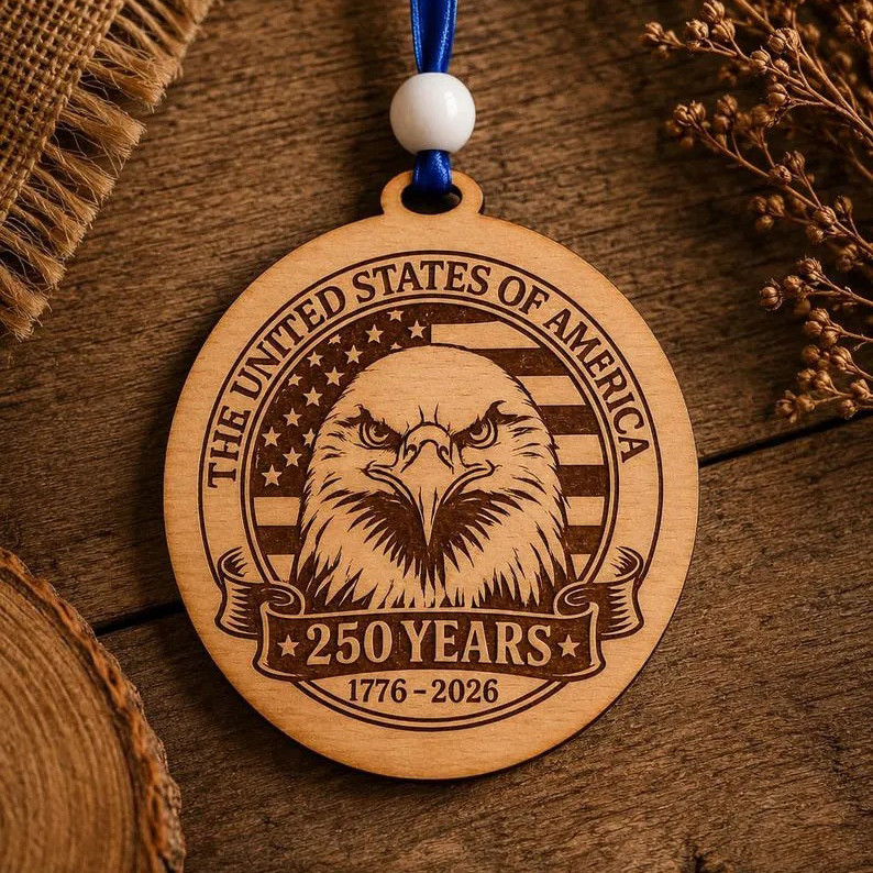 250th Anniversary Wooden Ornament (1776-2026)