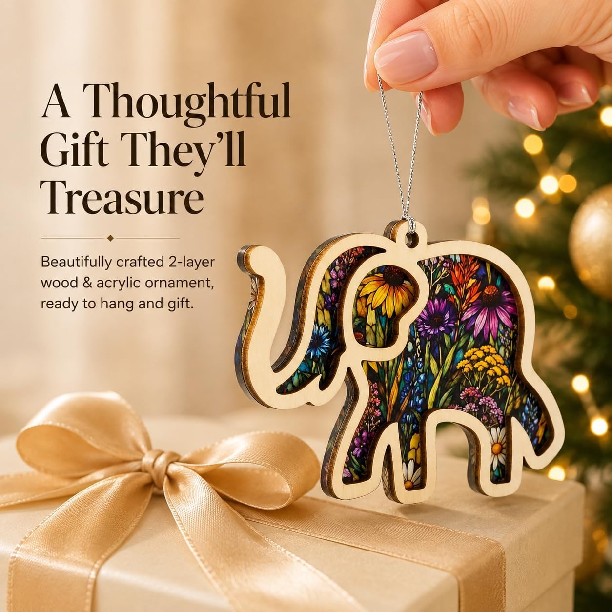 Sisterhood Best Friend Gift - Elephant Ornament