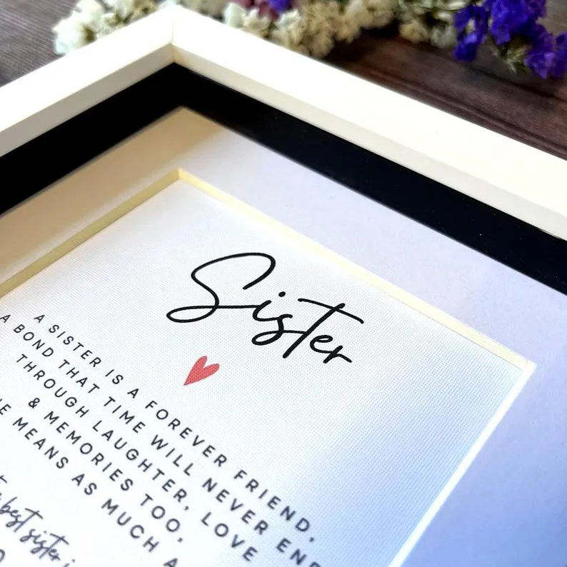 💞Sister Poem Frame -🎈 Keepsake Gift