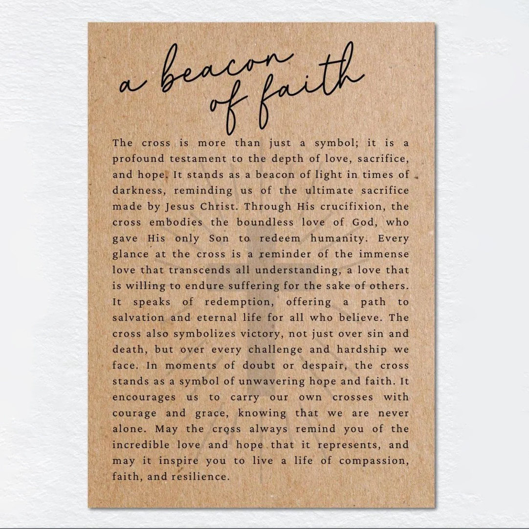 Faith Cross Story Card Ornament