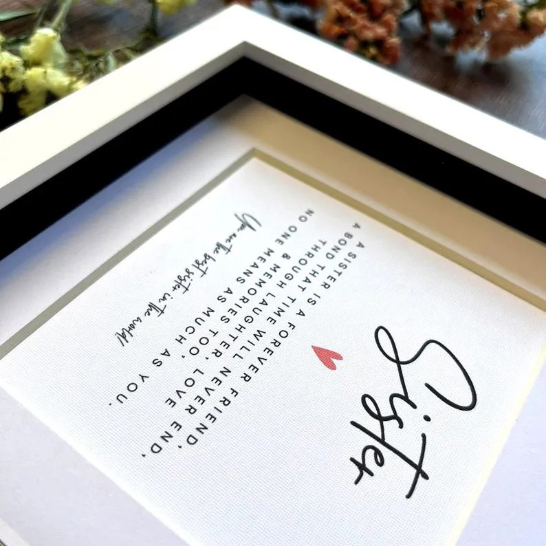 💞Sister Poem Frame -🎈 Keepsake Gift