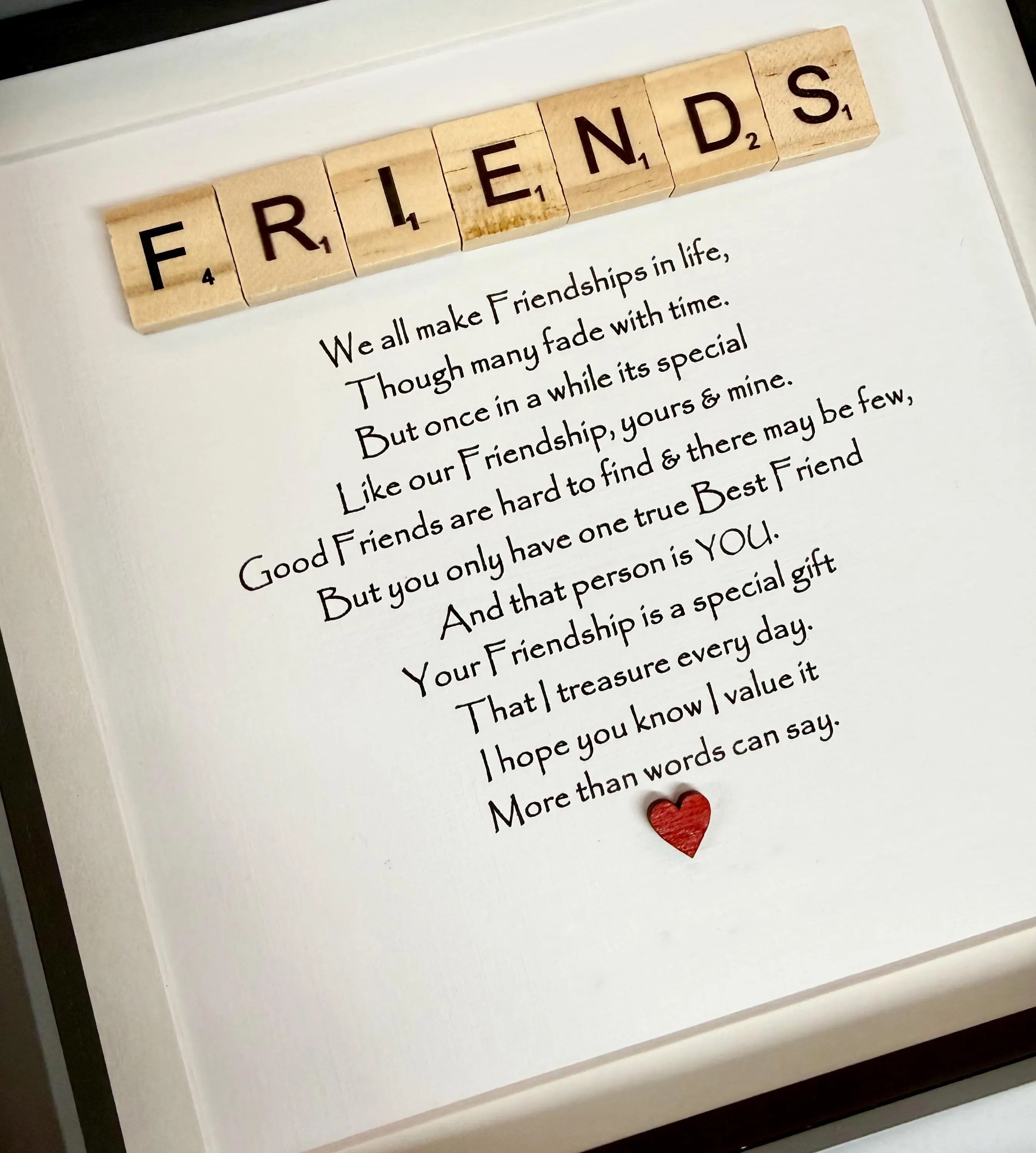 Friendship Poem Photo Frame - Best Friend Gift